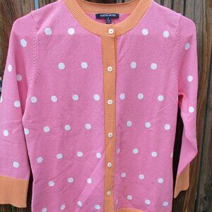 Boston Proper Silk Blend Multicolor Cardigan Button Front Size S